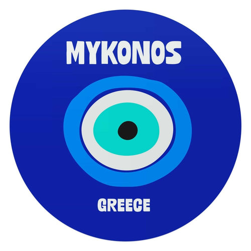 Glasschilderij Mykonos 70 Rond