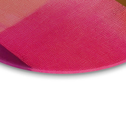 Glasschilderij Roze tinten I 70 Rond - Reinders