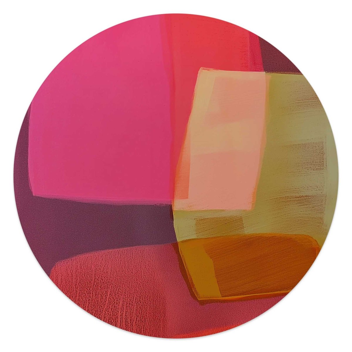 Glasschilderij Roze tinten II 50 Rond - Reinders