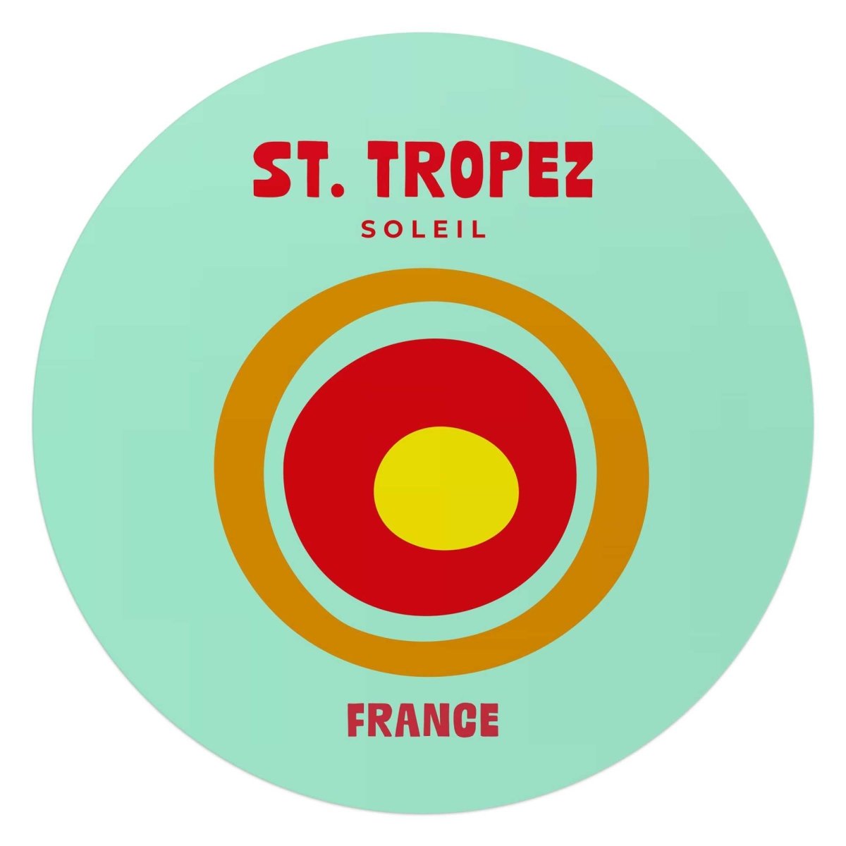 Glasschilderij Saint Tropez 70 Rond - Reinders