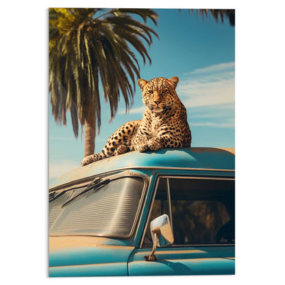 Glasschilderij Tiger Rooftop 100x70 - Deco Glas - Reinders