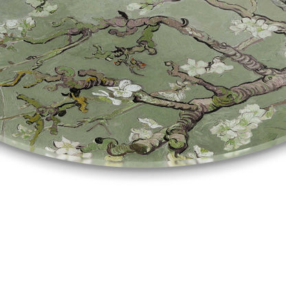 Glasschilderij Van Gogh amandelbloesem 70 Rond - Reinders