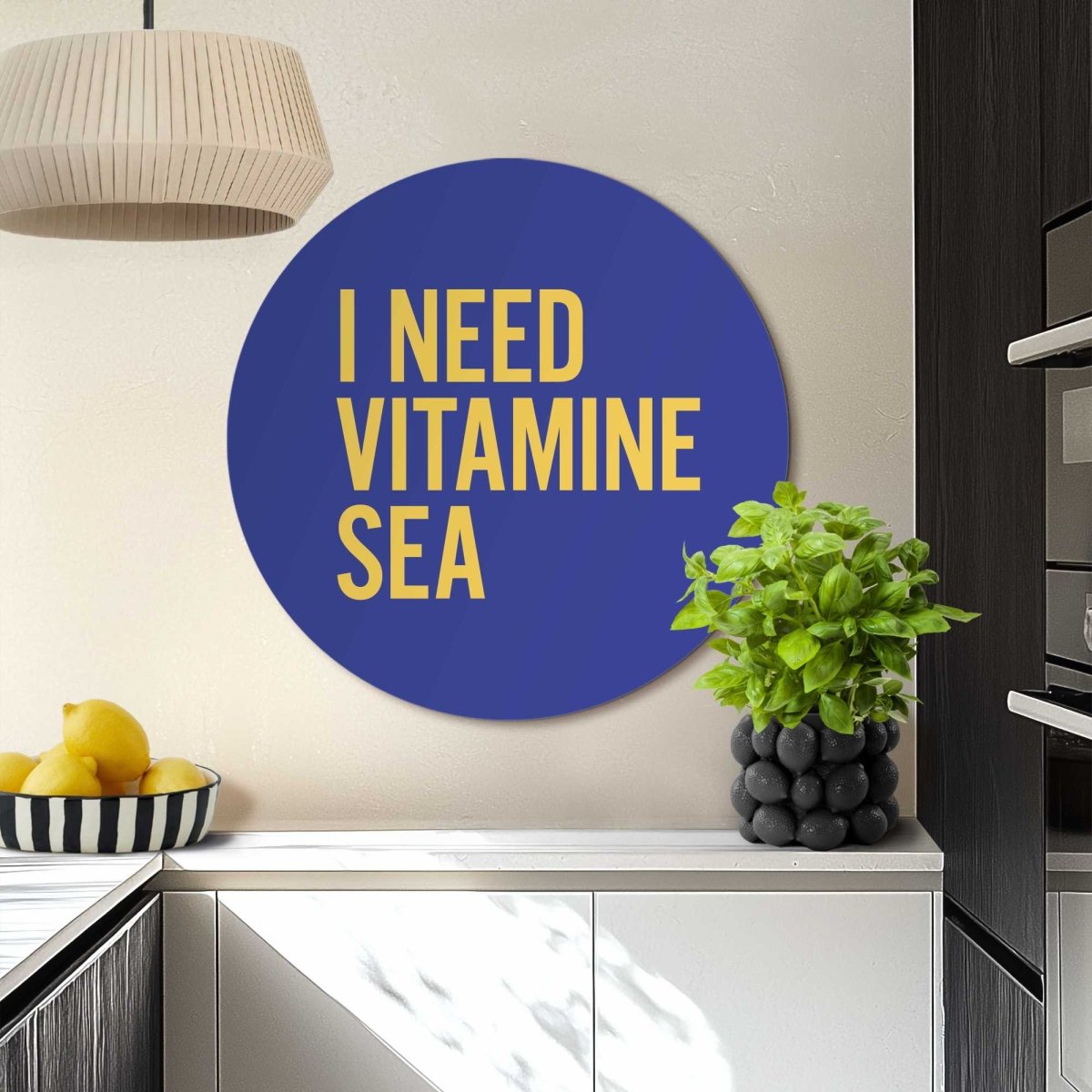 Glasschilderij Vitamin Sea 70 Rond - Reinders
