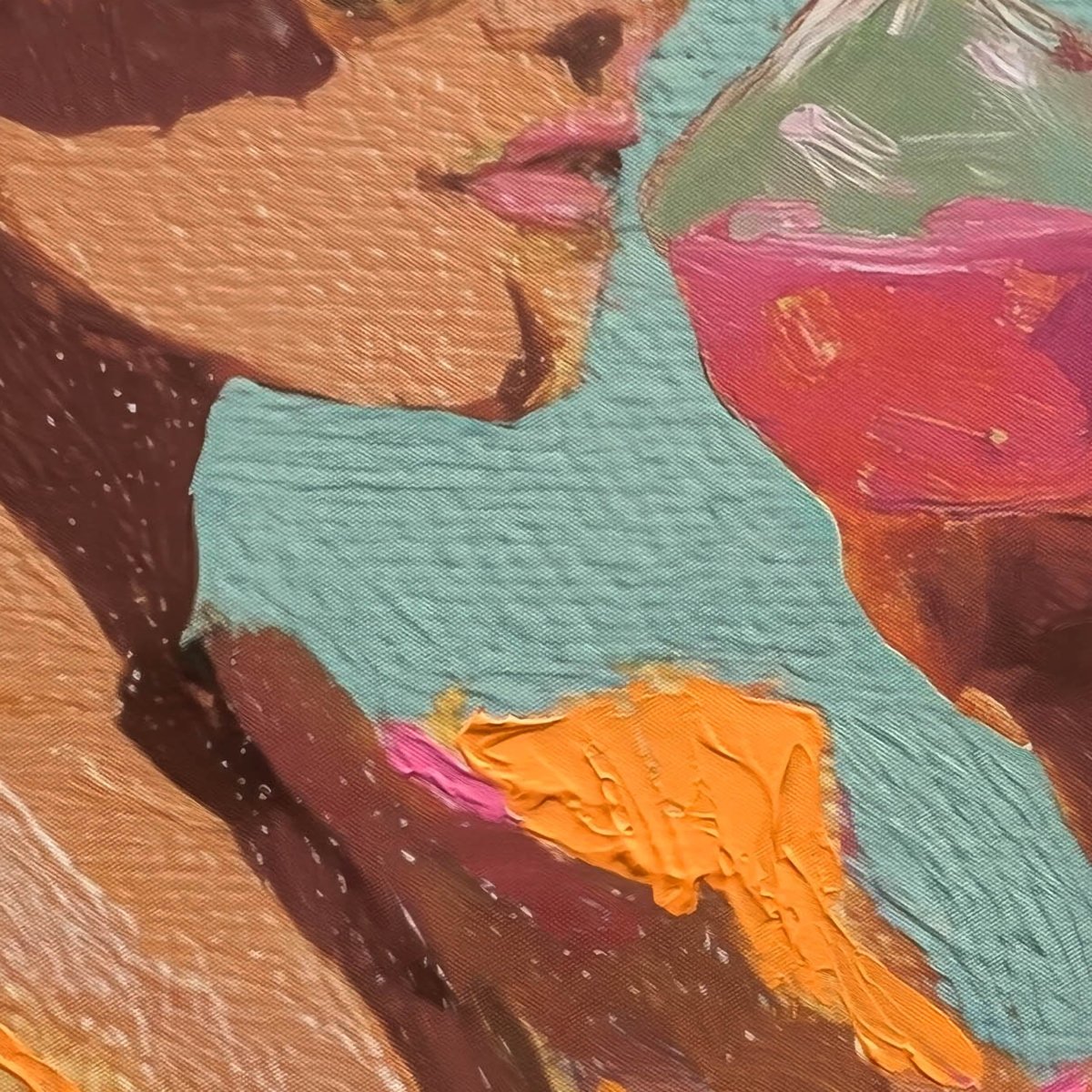 Mixed media Cocktails in de zon 120x100 - Art Frame - Reinders