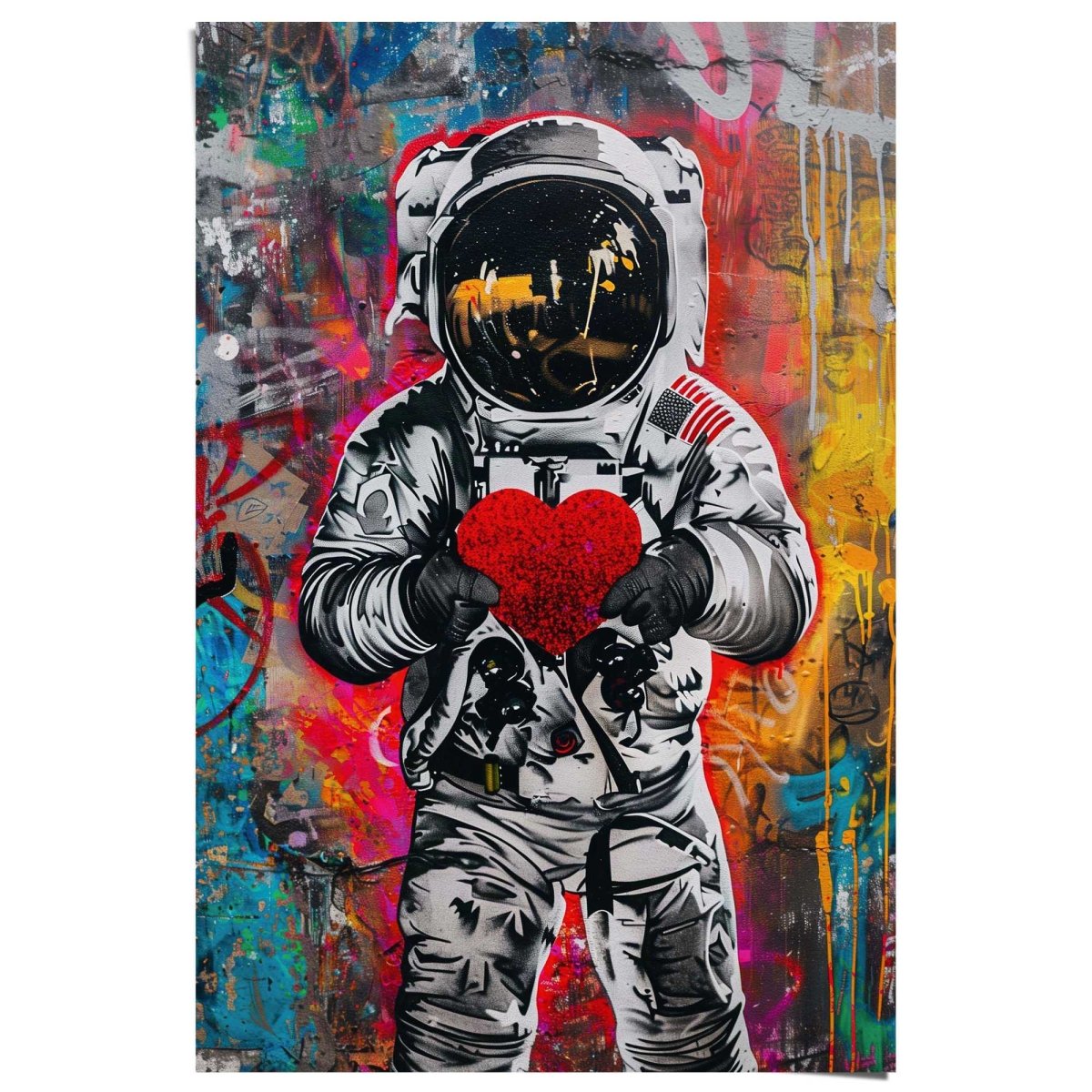 Poster Astronaut Graffiti 91,5x61 - Reinders