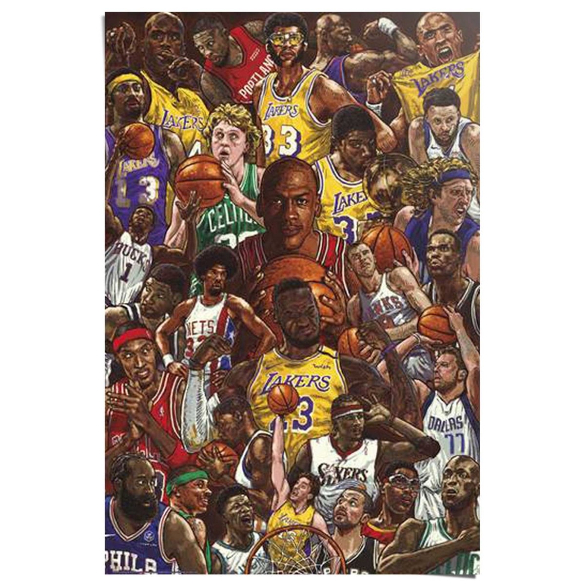 Poster Basketball Superstars 91,5x61 - Reinders
