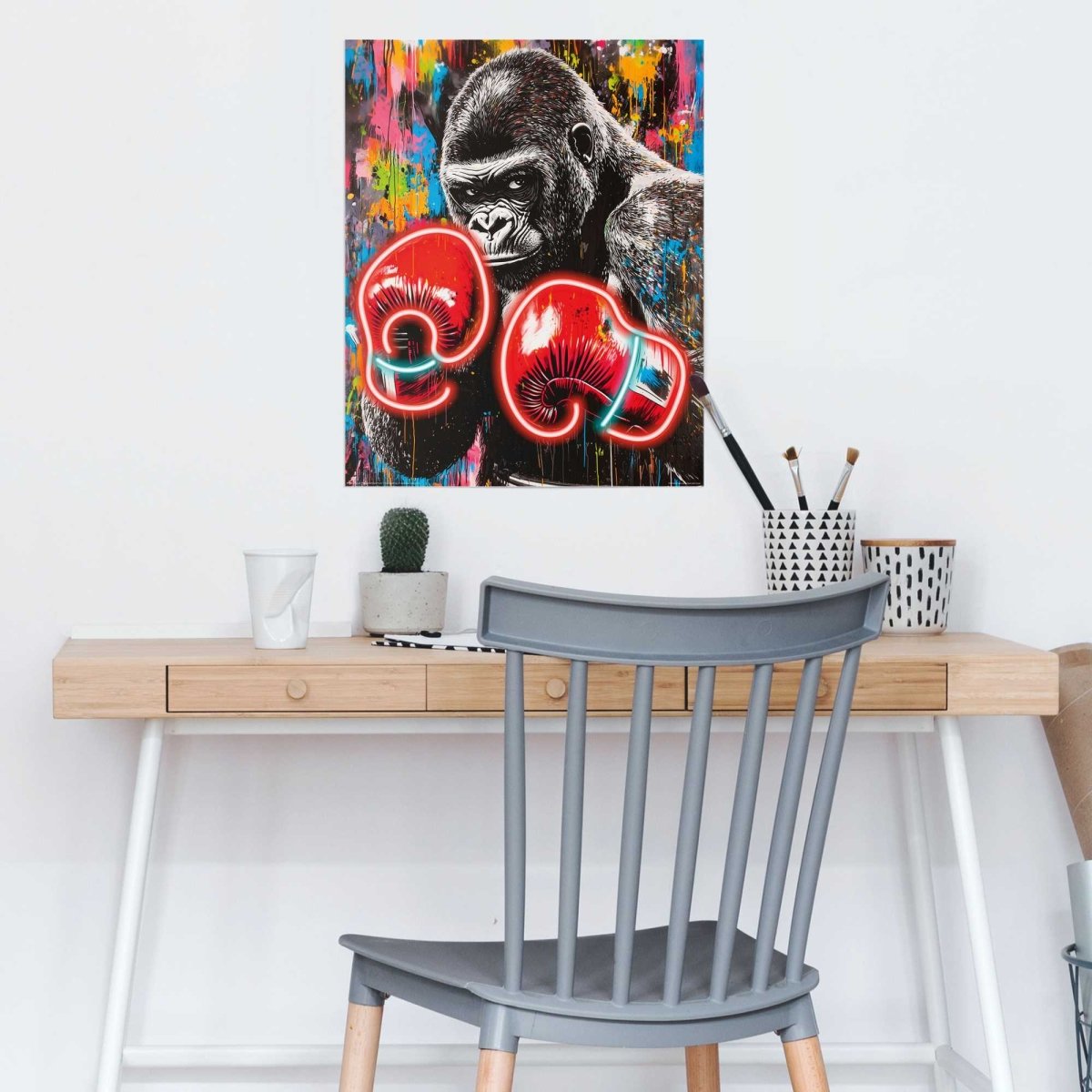 Poster Boksgorilla 50x40 - Poster - Reinders