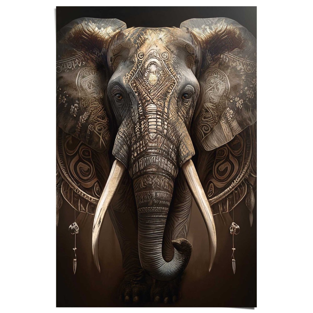 Poster Decorated Elephant 91,5x61 - Reinders