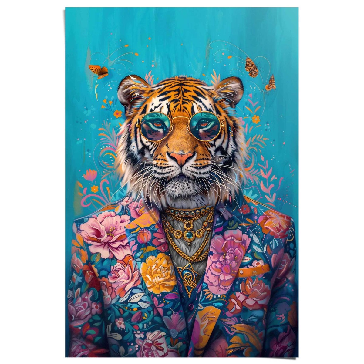 Poster Dressed Tiger 91,5x61 - Reinders