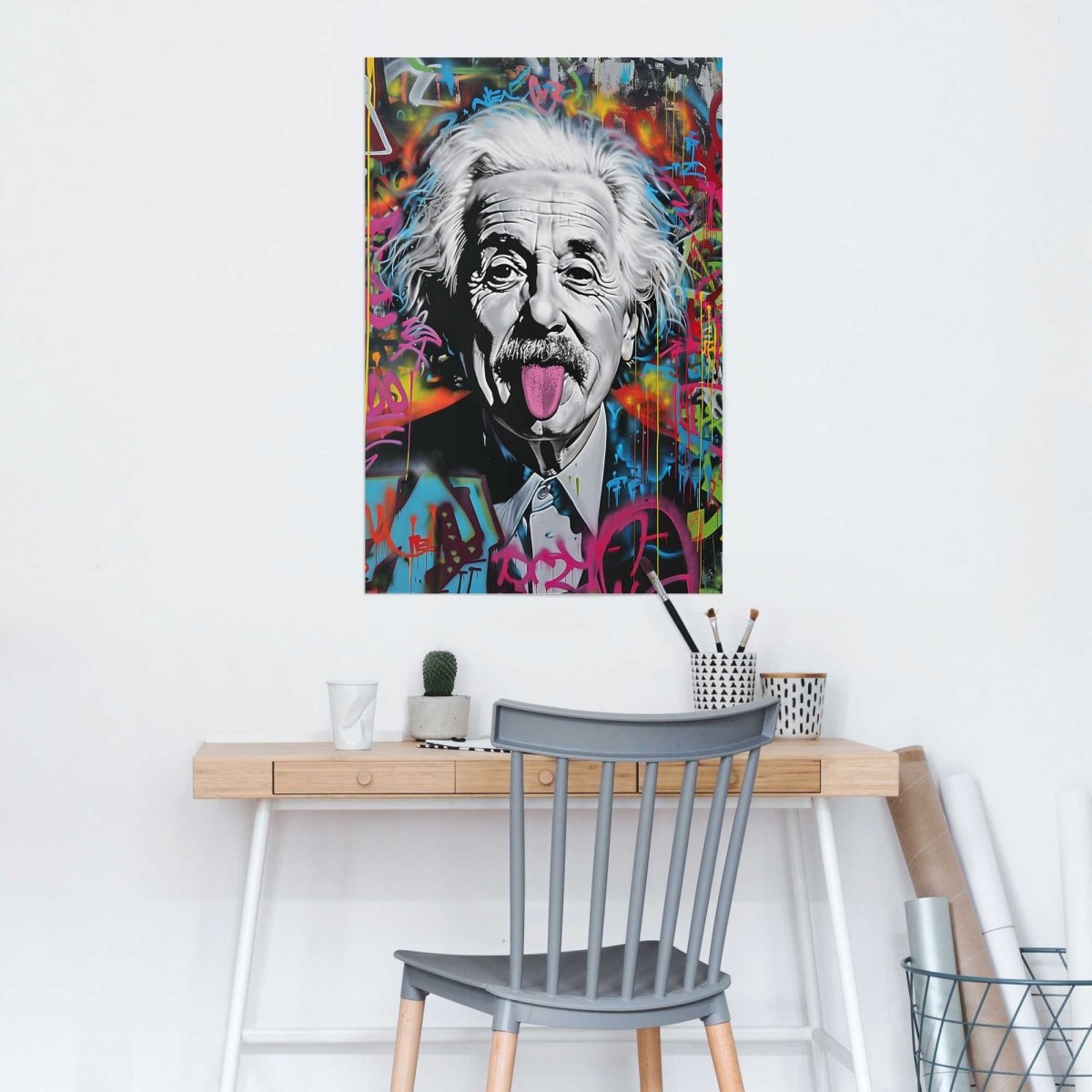 Poster Einstein Tongue 91,5x61 - Reinders