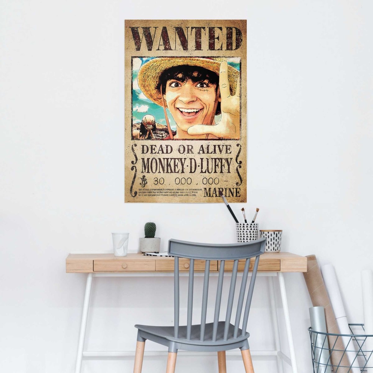 Poster One Piece - wanted monkey d. Luffy 91,5x61 - Reinders