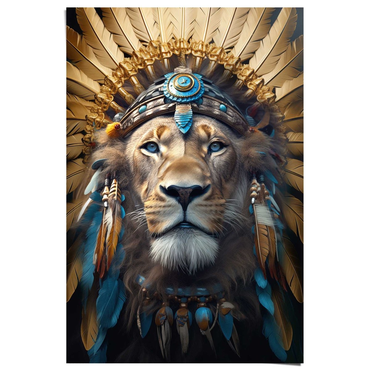 Poster Ornament Lion 91,5x61 - Reinders