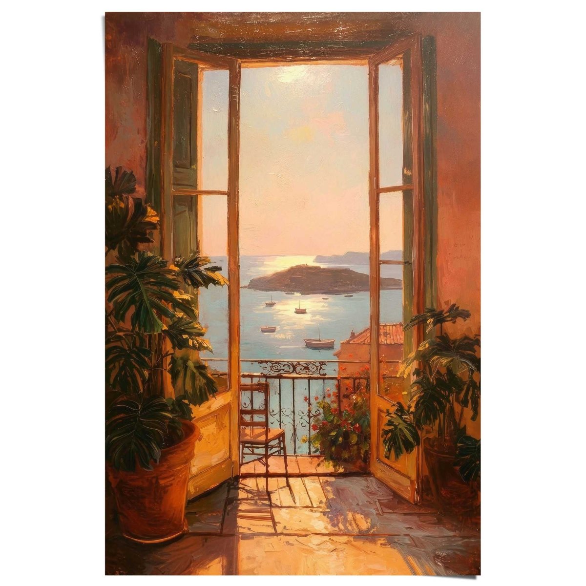 Poster Uitzicht op Zee 91,5x61 - Poster - Reinders