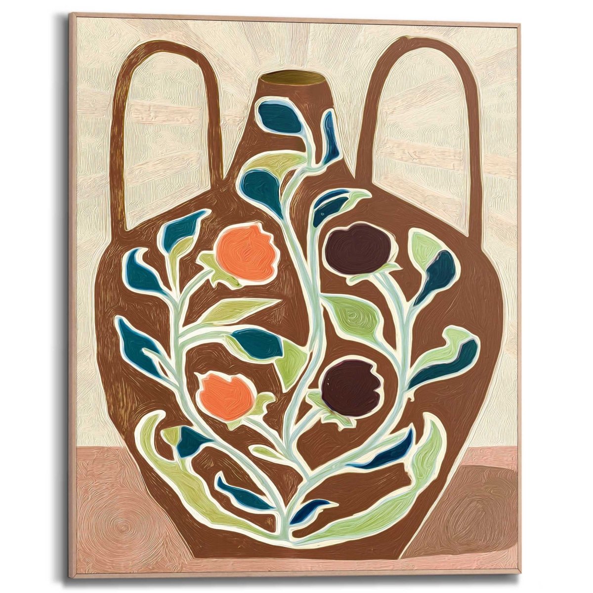 Schilderij Aardewerk Vaas 50x40 - Slim Frame - Reinders