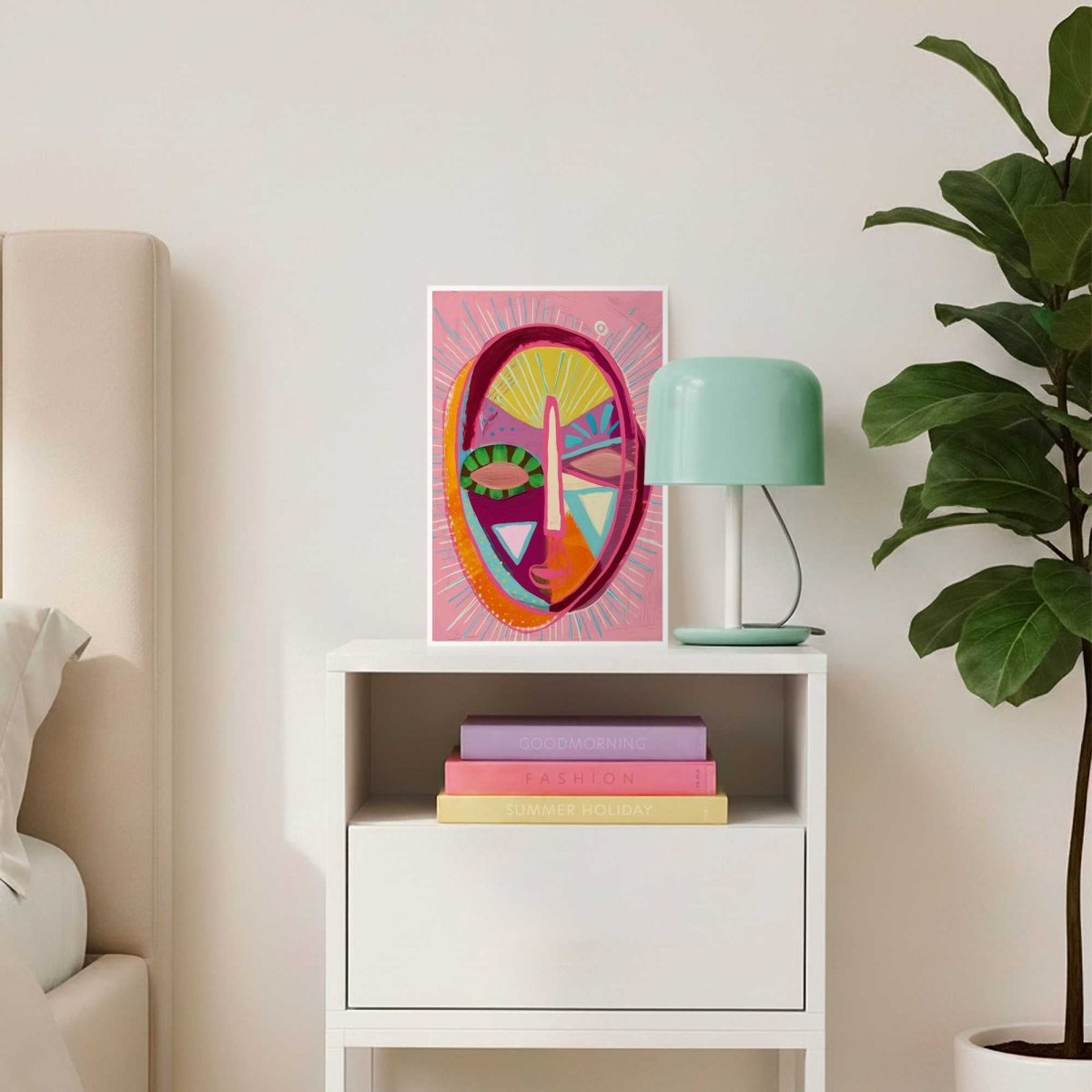 Schilderij Abstract Masker 30x20 - Slim Frame - Reinders