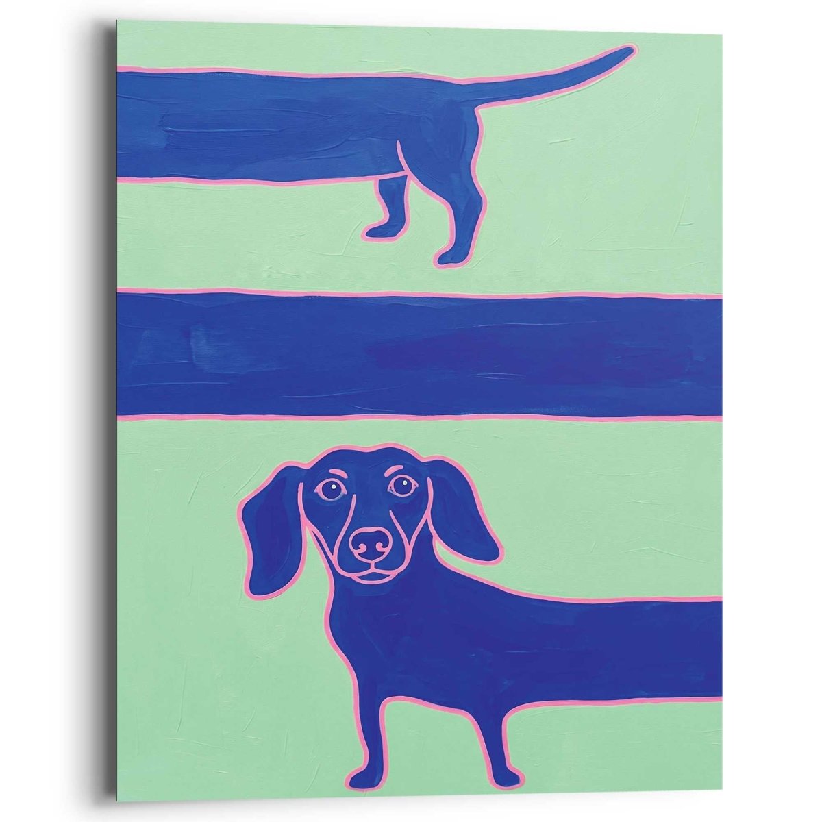 Schilderij Blauwe Teckel 50x40 - Deco Panel - Reinders