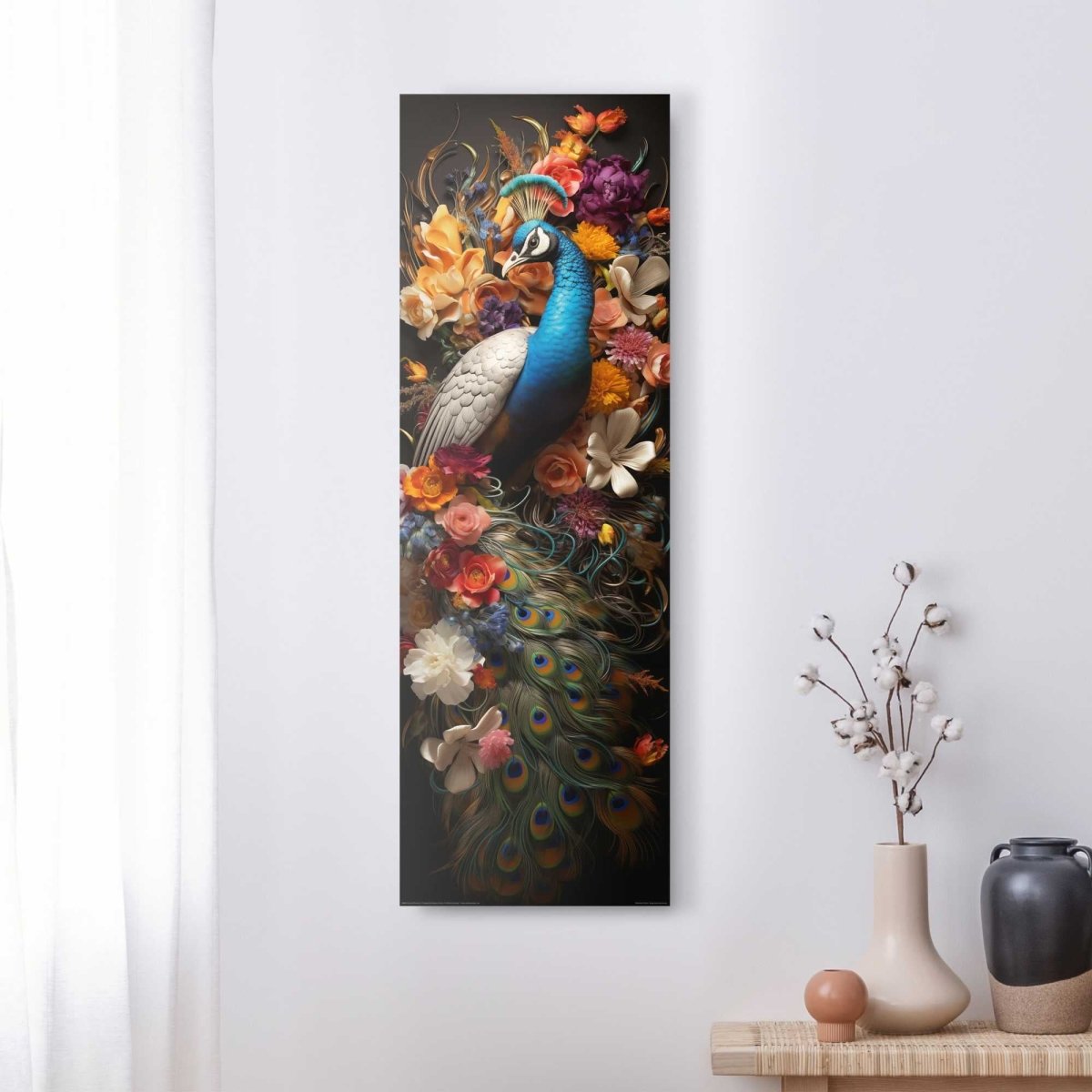 Schilderij Colourful Peacock 90x30 - Reinders
