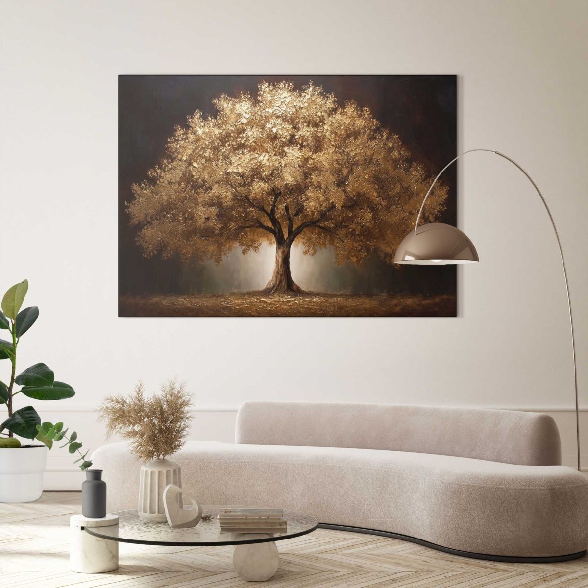Schilderij De Gouden Boom 100x140 - Framed Panel - Reinders