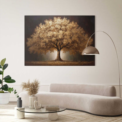 Schilderij De Gouden Boom 100x140 - Framed Panel - Reinders