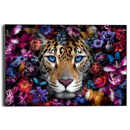Schilderij Flower Cat 100x140 - Framed Panel - Reinders