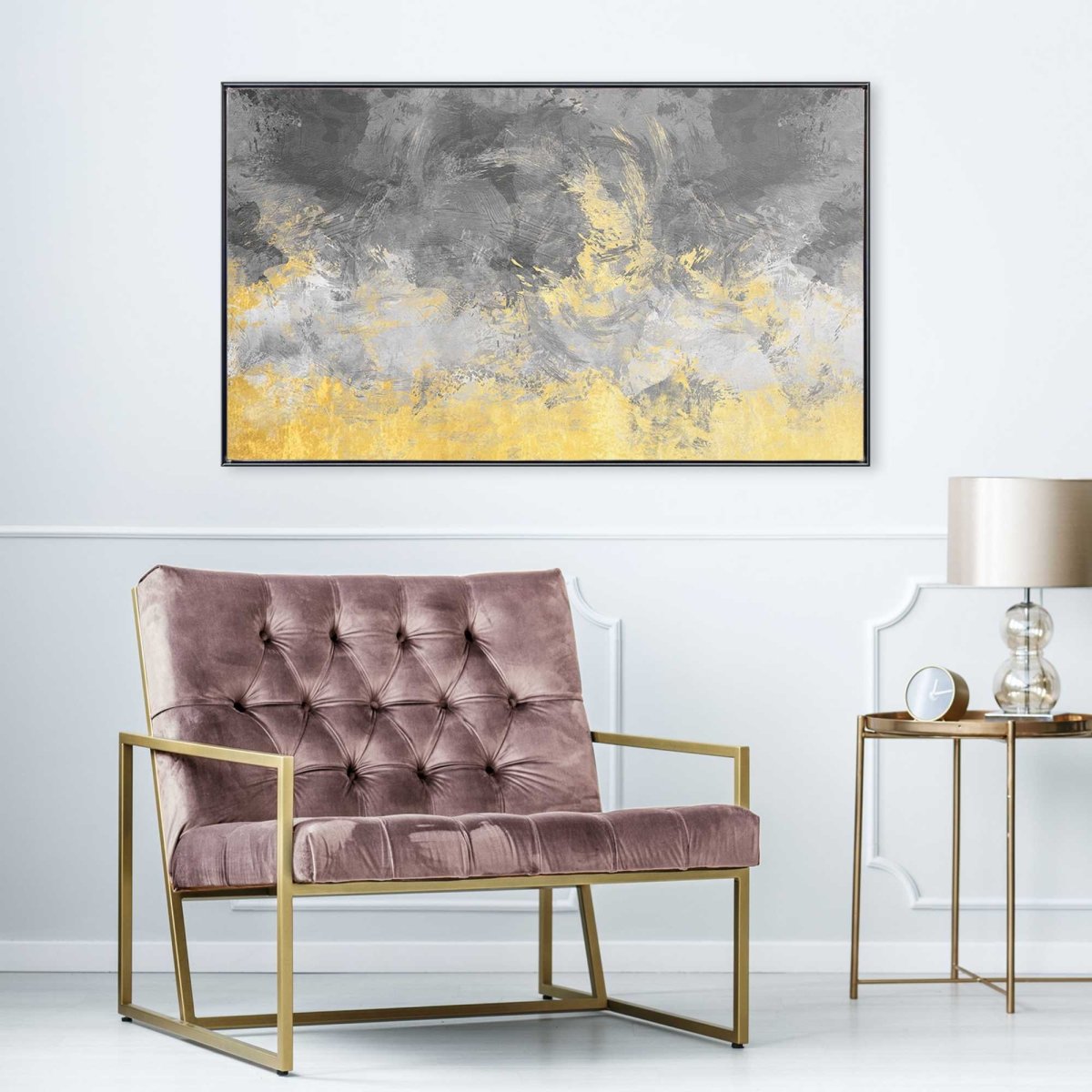 Schilderij Getekend goud 70x118 - Reinders