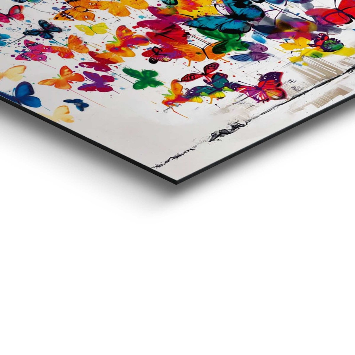Schilderij Graffiti vlinders 30x90 - Reinders