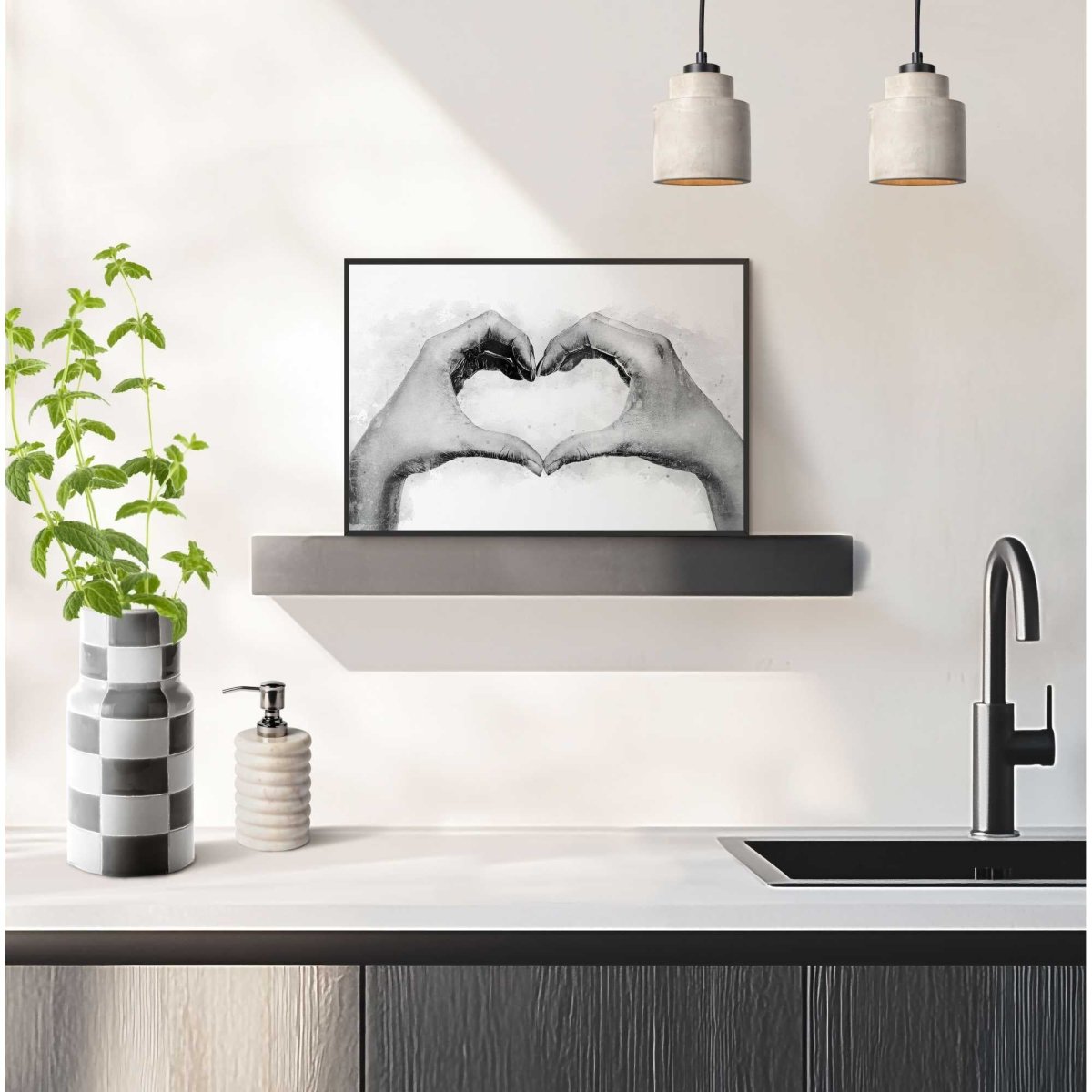 Schilderij Hands Love 20x30 - Reinders