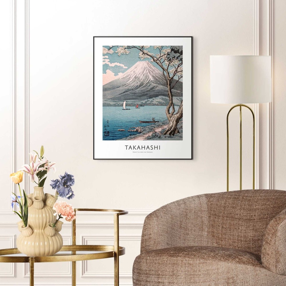 Schilderij Hiroaki Takahashi - Mount Fuji 50x40 - Slim Frame - Reinders
