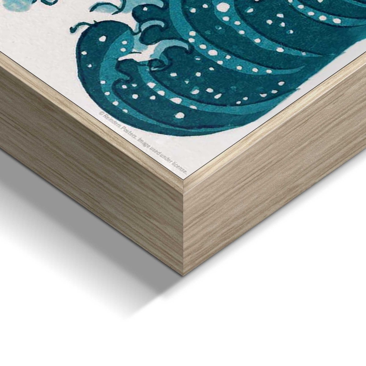 Schilderij Hokusai - The Great Wave 50x40 - Framed Panel - Reinders