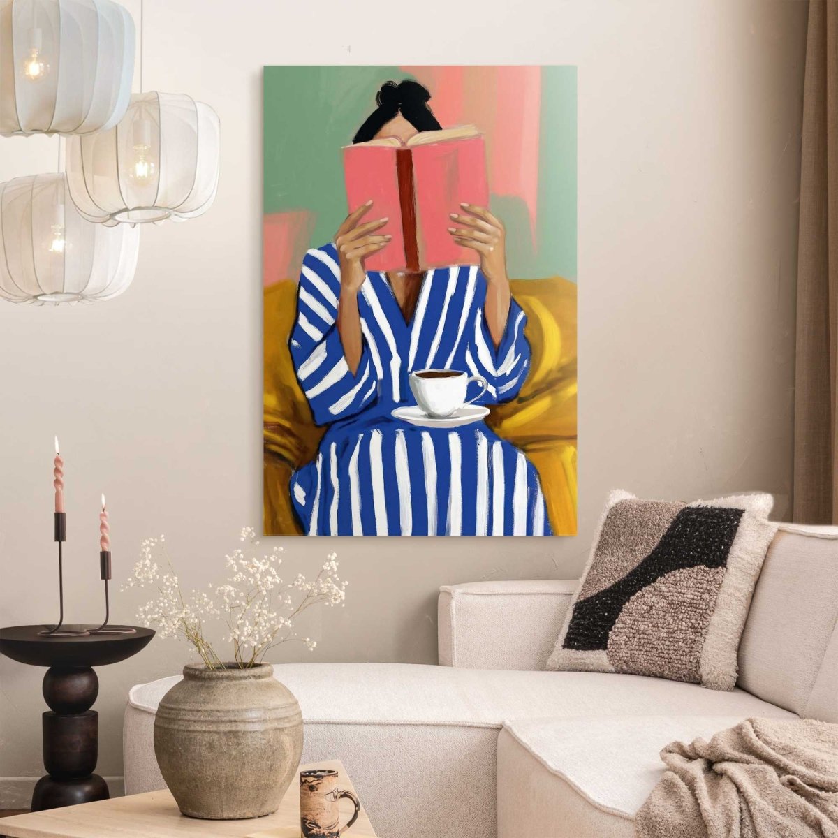 Schilderij Koffiepauze 90x60 - Deco Panel - Reinders