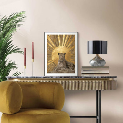 Schilderij Koninklijk Luipaard 40x30 - Slim Frame - Reinders