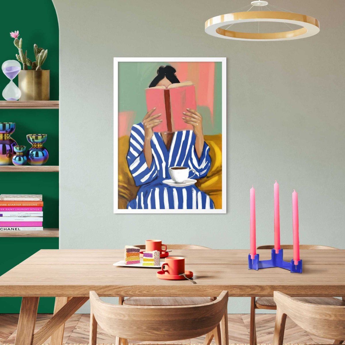 Schilderij Leesmoment 70x50 - Art Frame - Reinders