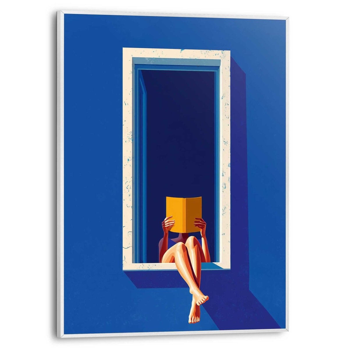 Schilderij Lezen bij het Raam 40x30 - Slim Frame - Reinders