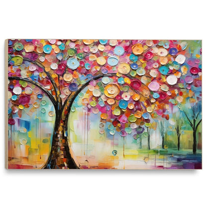 Schilderij Life Tree - colourful 100x140 - Framed Panel - Reinders