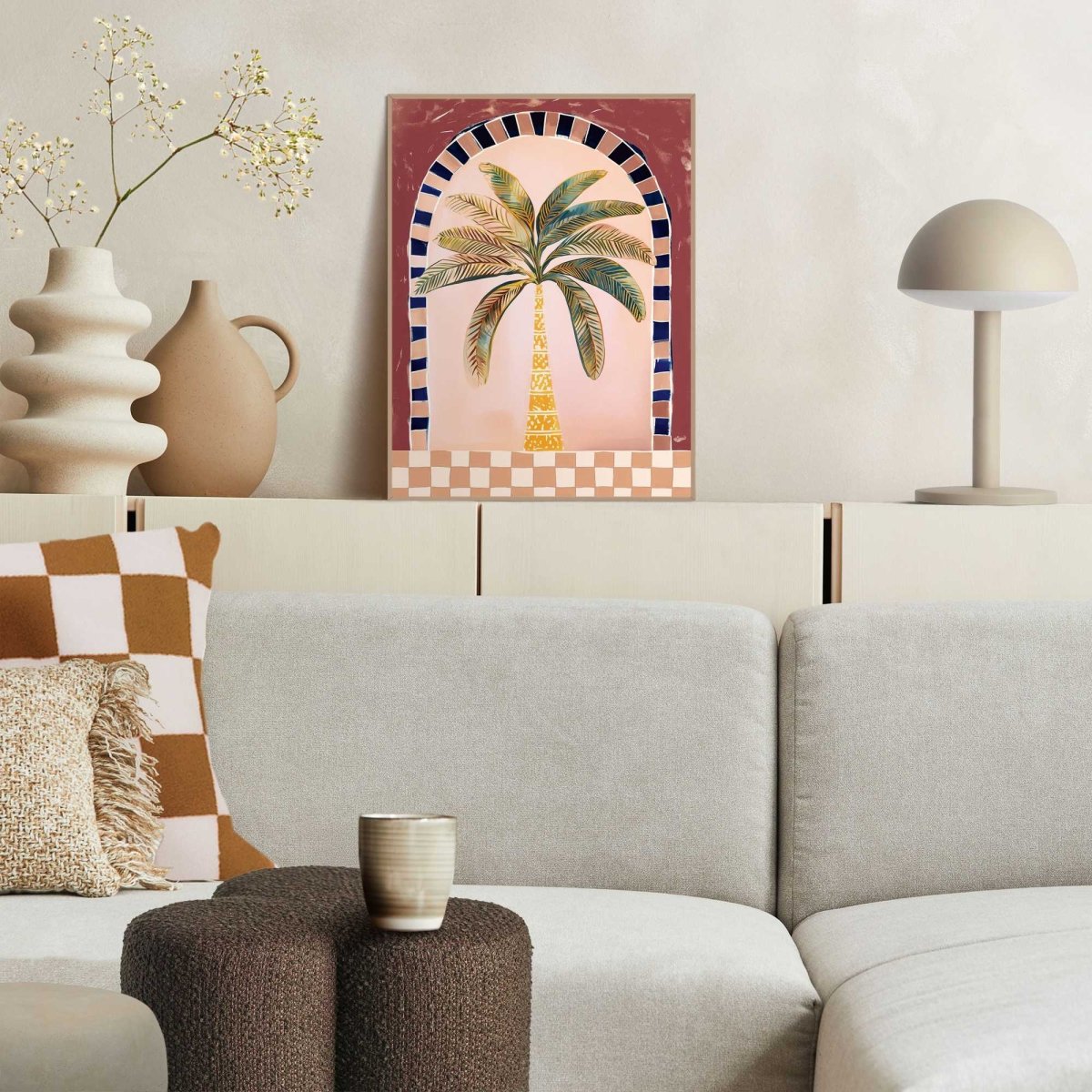 Schilderij Mediterrane Palm 40x30 - Slim Frame - Reinders