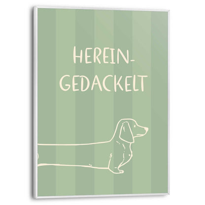 Schilderij Naar binnen gewaggeld - rood 40x30 - Slim Frame - Reinders