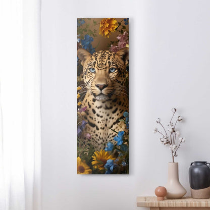 Schilderij Panther Flowers 90x30 - Reinders