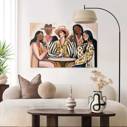 Schilderij Samen Proosten 60x90 - Deco Panel - Reinders