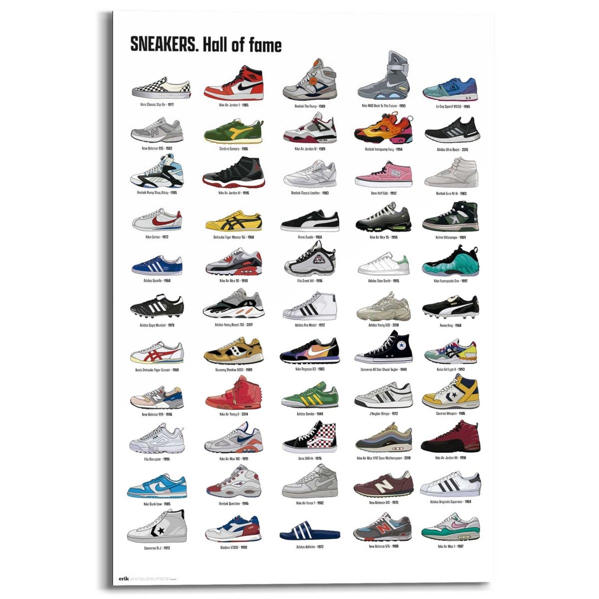 Schilderij Sneaker collectie 90x60 - Reinders