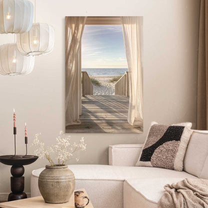 Schilderij Strandpad naar zee 90x60 - Deco Panel - Reinders