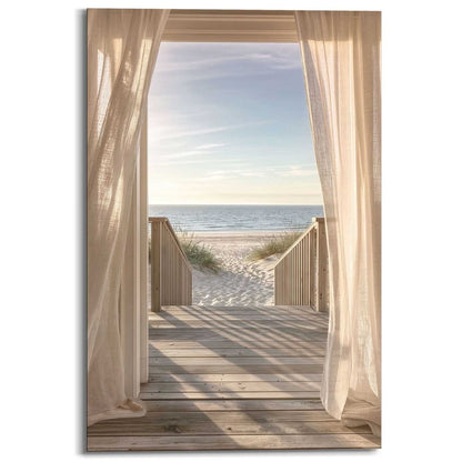 Schilderij Strandpad naar zee 90x60 - Deco Panel - Reinders