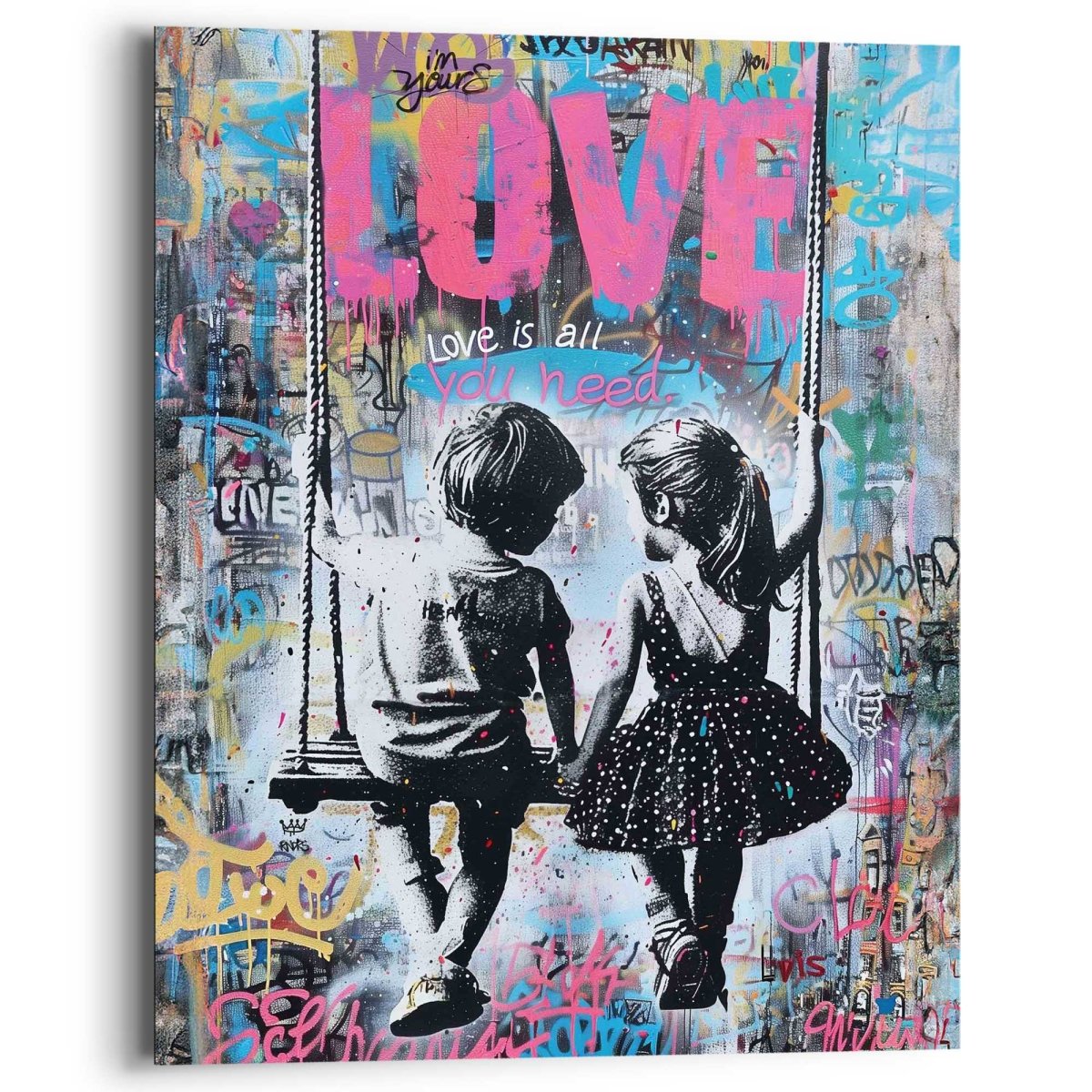 Schilderij Swinging Kids 50x40 - Reinders
