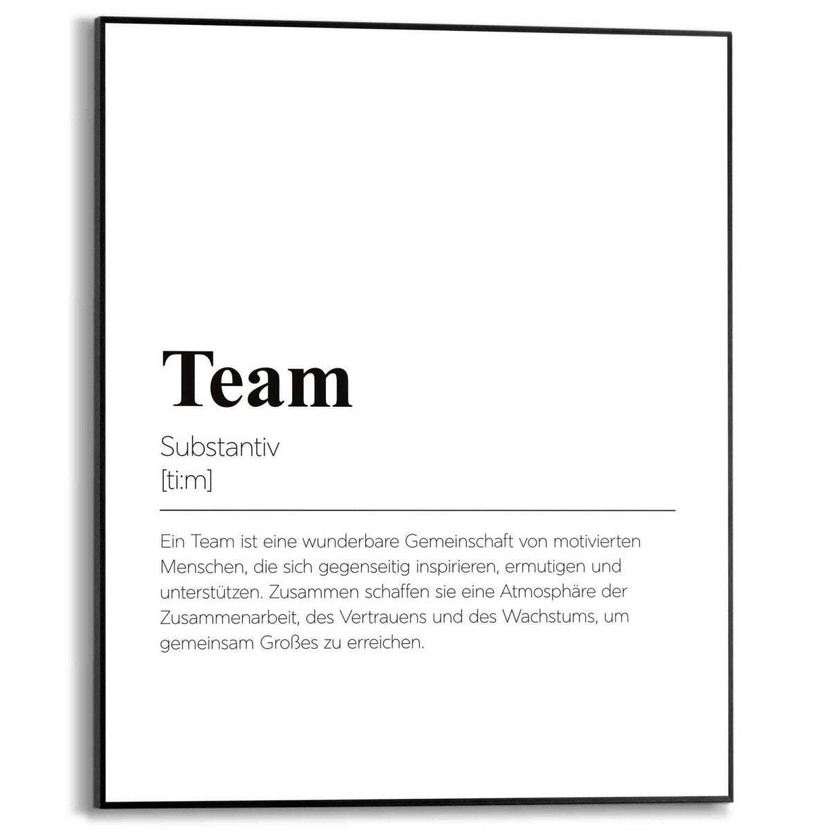 Schilderij Team - Duitstalig 50x40 - Slim Frame - Reinders