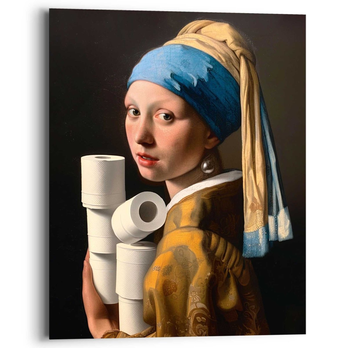 Schilderij Toiletpaper Girl 50x40 - Reinders