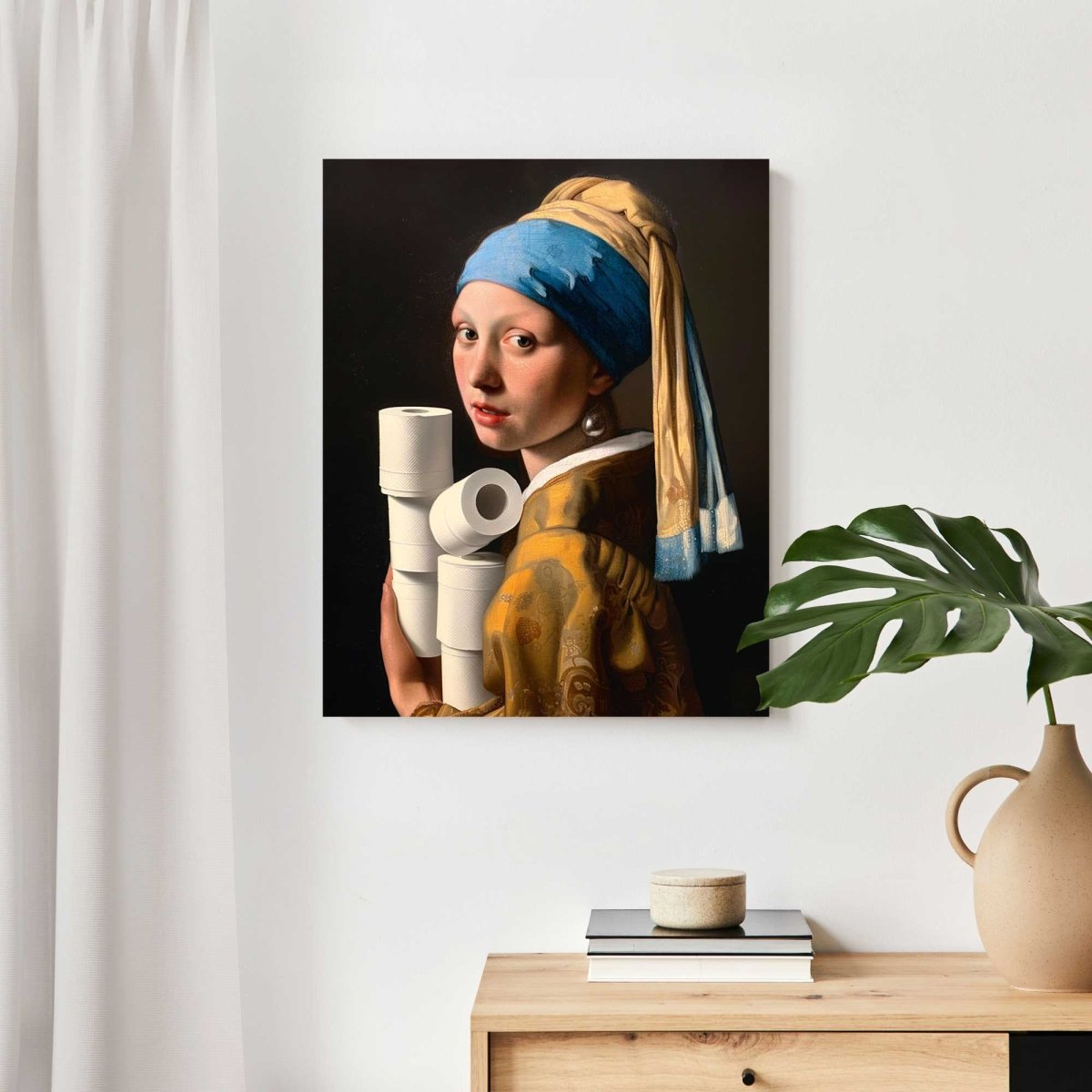 Schilderij Toiletpaper Girl 50x40 - Reinders