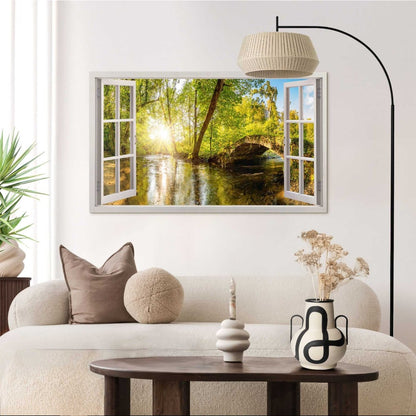 Schilderij Uitzicht op groen 70x118 - Deco Block - Reinders