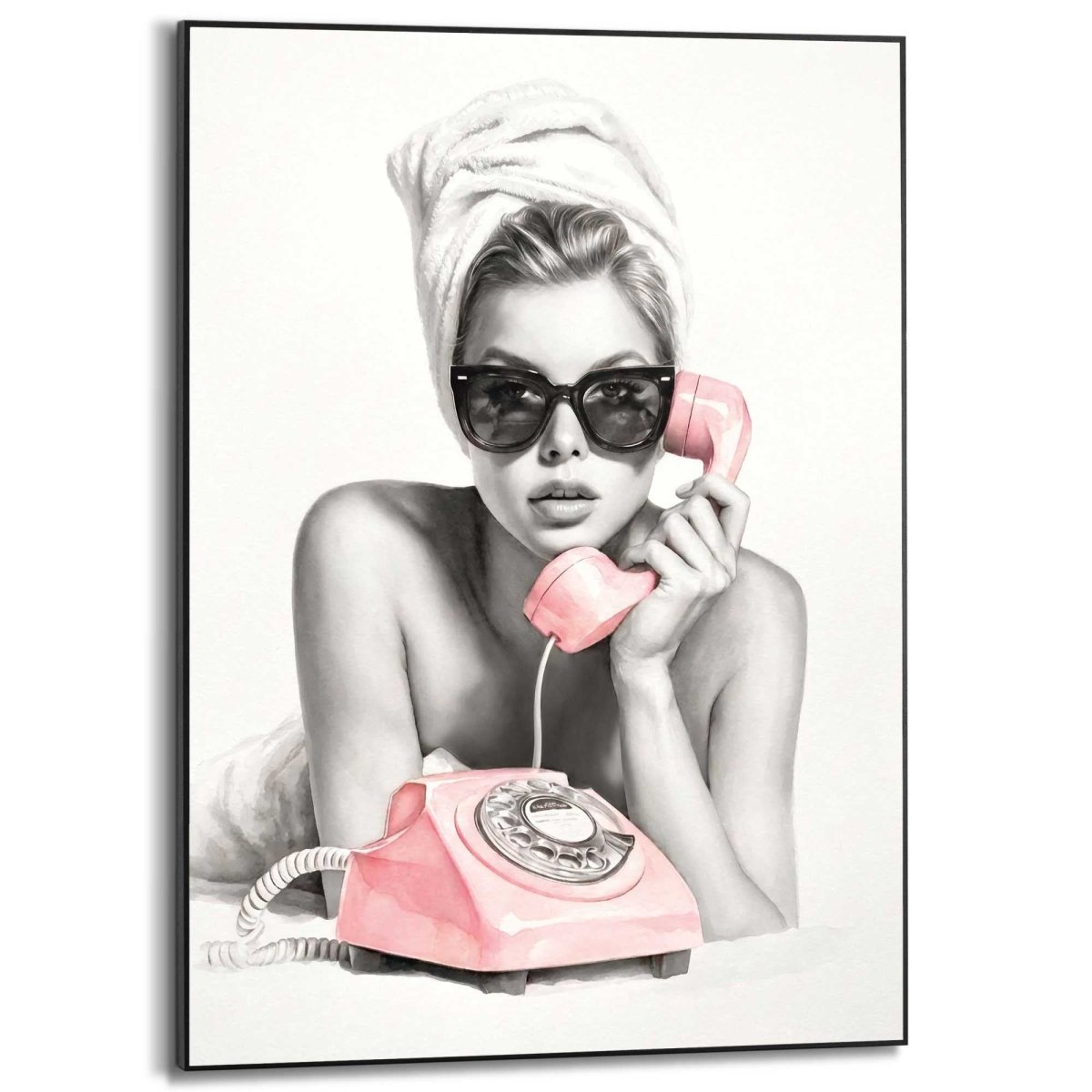 Schilderij Vintage Telefoon 70x50 - Slim Frame - Reinders