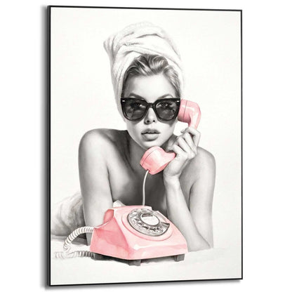 Schilderij Vintage Telefoon 70x50 - Slim Frame - Reinders