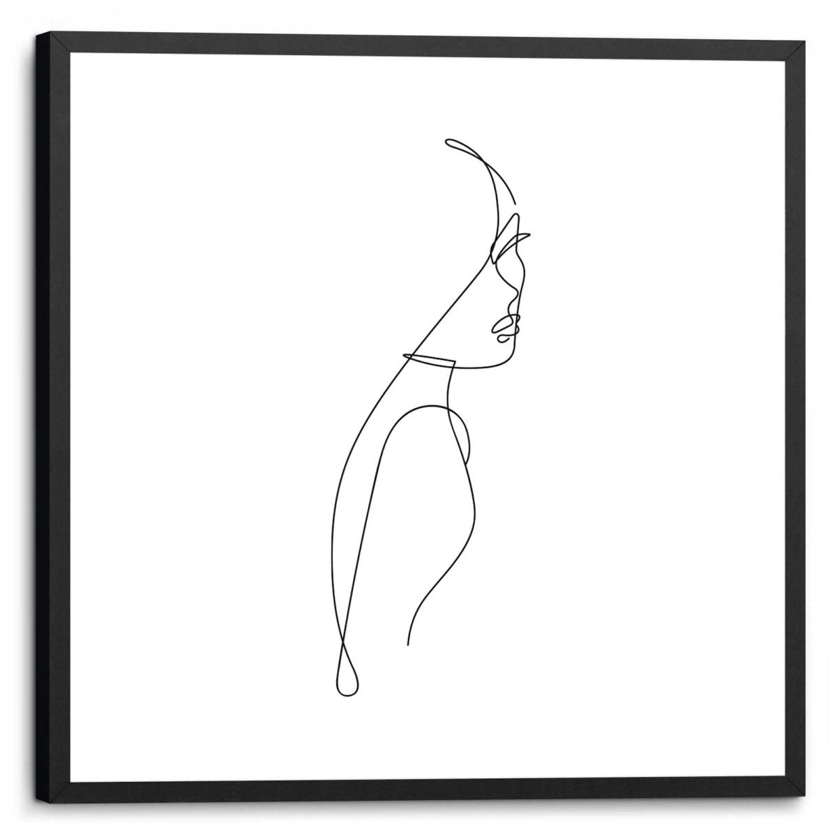 Schilderij Vrouwelijk silhouet 53x53 - Reinders