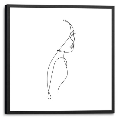 Schilderij Vrouwelijk silhouet 53x53 - Reinders